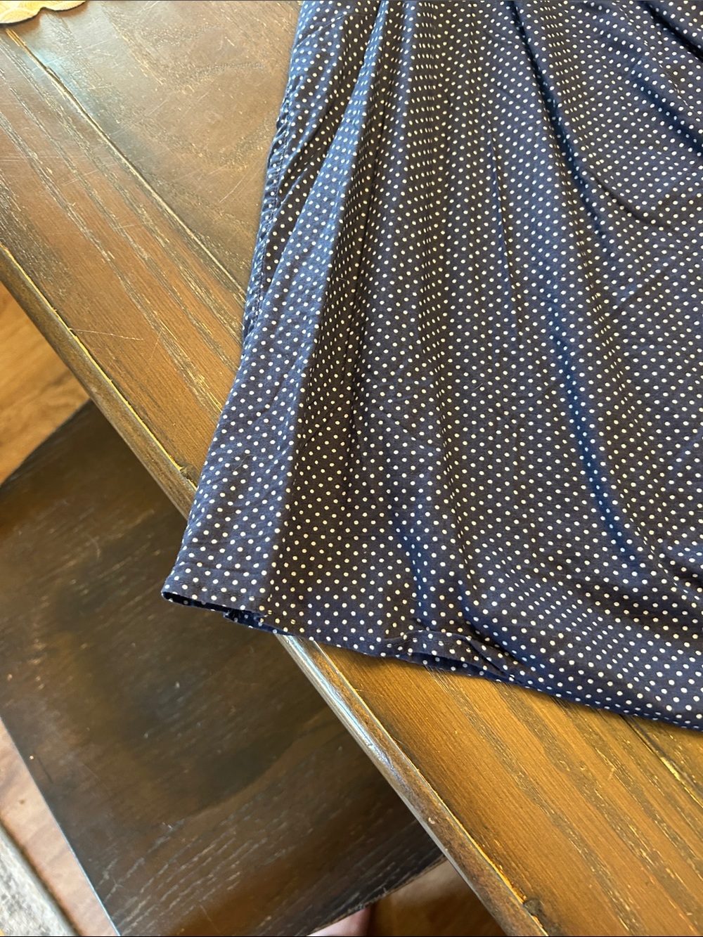 Lands' End Navy Polka Dot Sleeveless Top - Picture 4 of 5